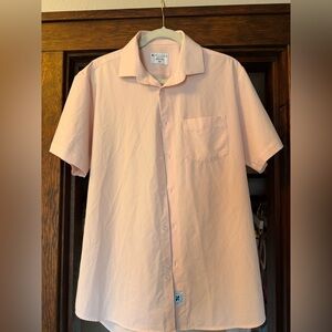 &Collar Range Shirt Light Pink Short Sleeve Pocket – Men’s Medium